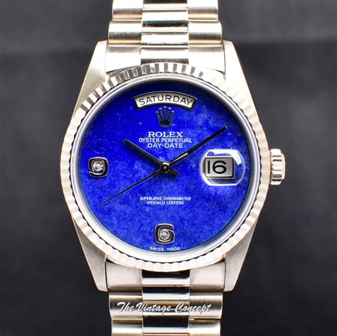 rolex day date lapis dial.